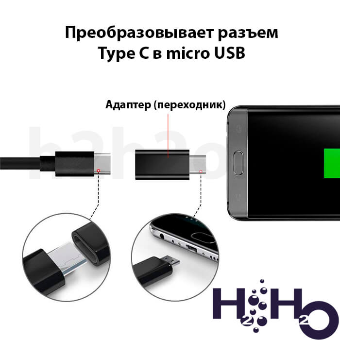 переходник (адаптер) с Type C на Micro USB